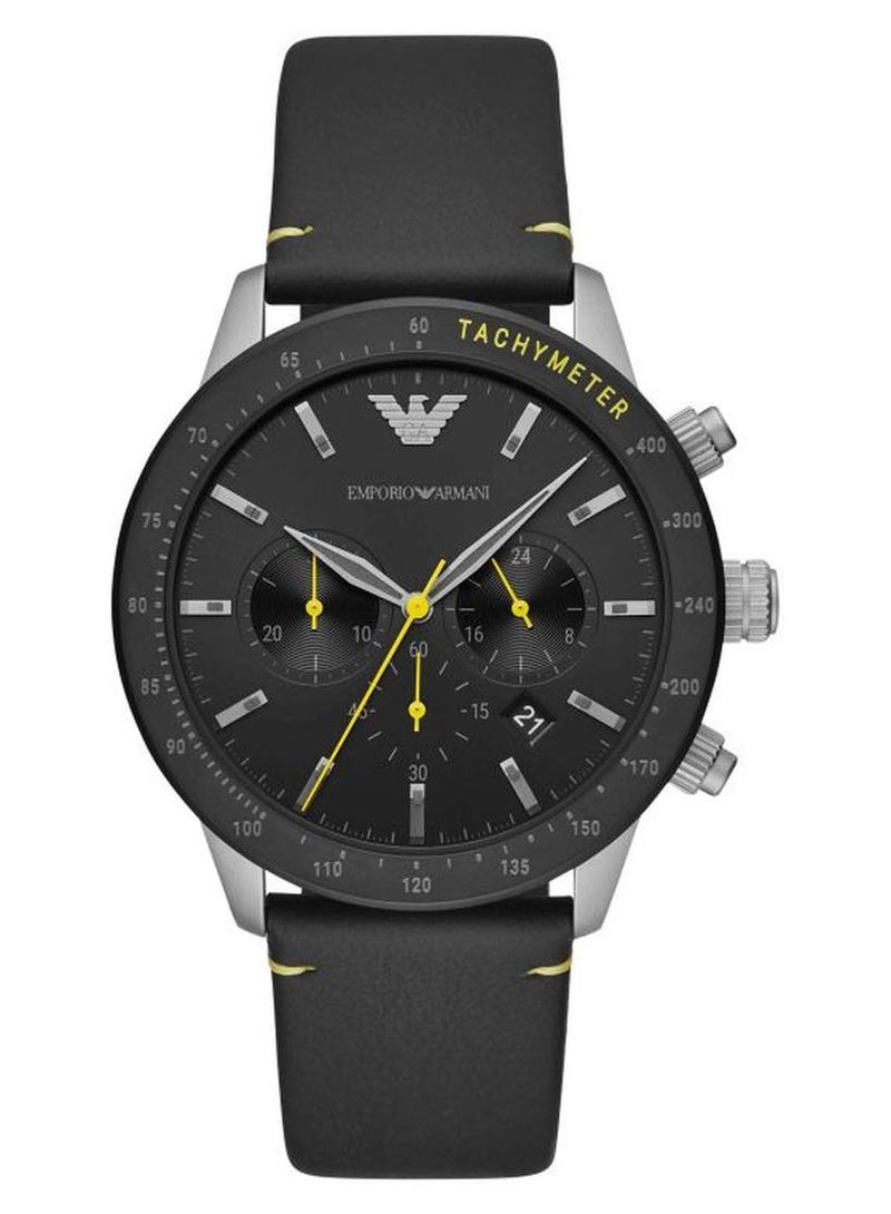 EMPORIO ARMANI Men Mario Chronograph Watch AR11325 - 44 mm - Black - Image 1